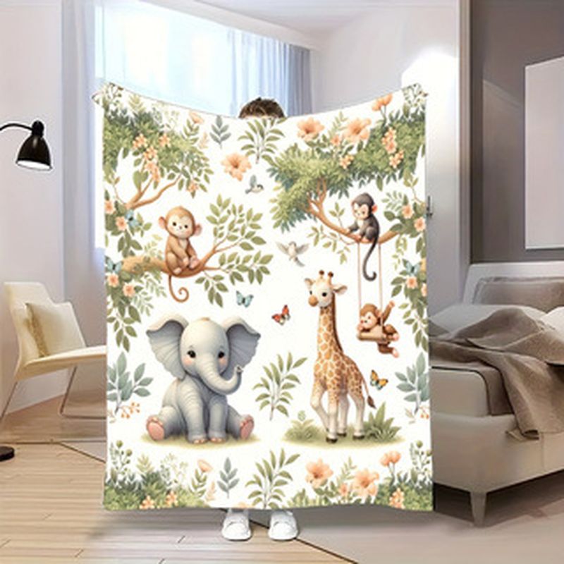 Baby Nursery Jungle - Selimut Bayi Hewan Hutan Cat Air