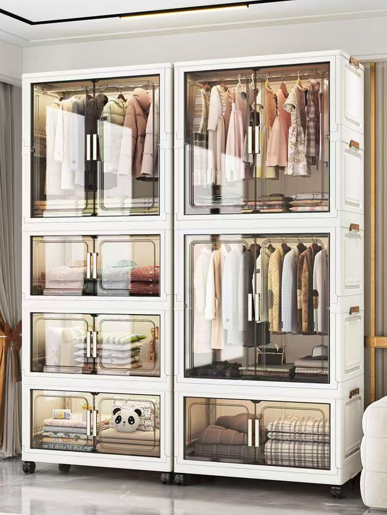 Closet Organizer Baby - Lemari Penyimpanan Plastik Multi-Lapisan Tebal untuk