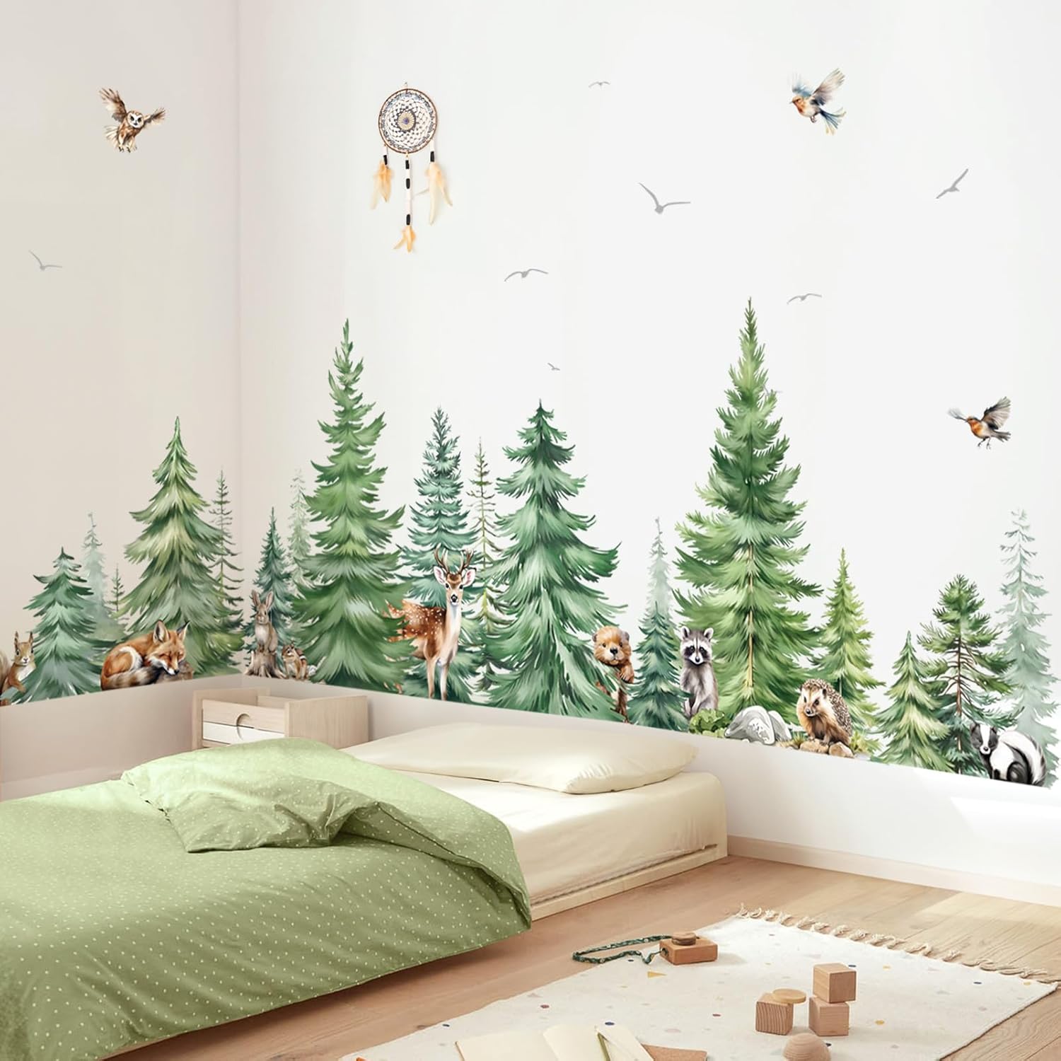 Baby Nursery Needs - Stiker Dinding Hewan Pohon Pinus Cat