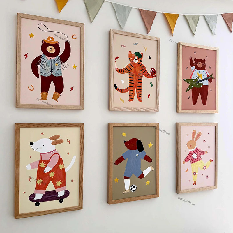 Baby Nursery Fabric - Lukisan Kanvas Seni Dinding Kamar Anak
