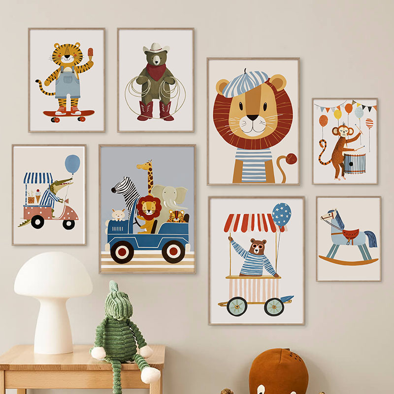 Baby Nursery Fabric - Lukisan Kanvas Seni Dinding Kamar Bayi