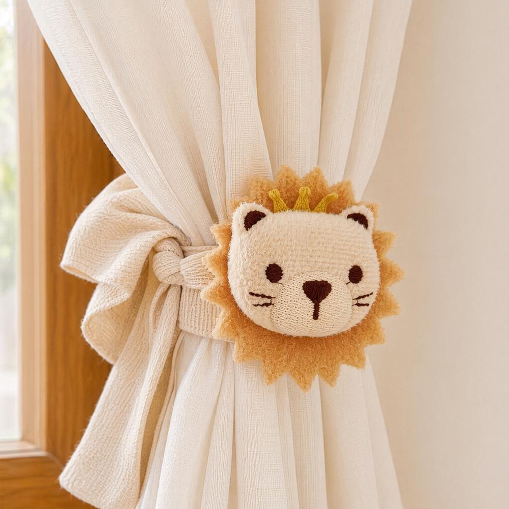 Baby Nursery Fabric - Penjepit Gorden Boneka Singa, Pengikat Gorden