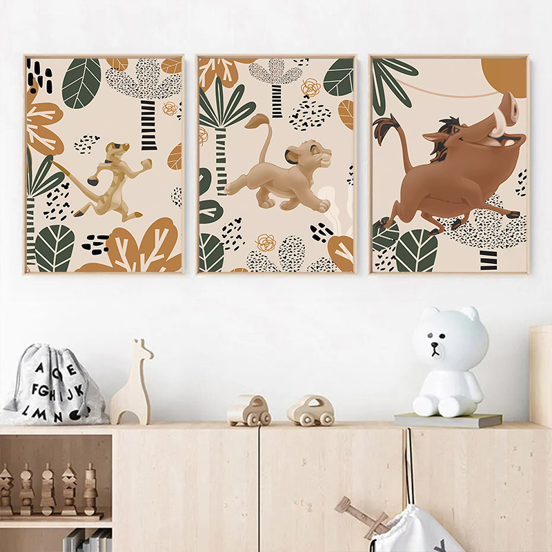 Baby Nursery Fabric - Anak Lion King Boho poster dan