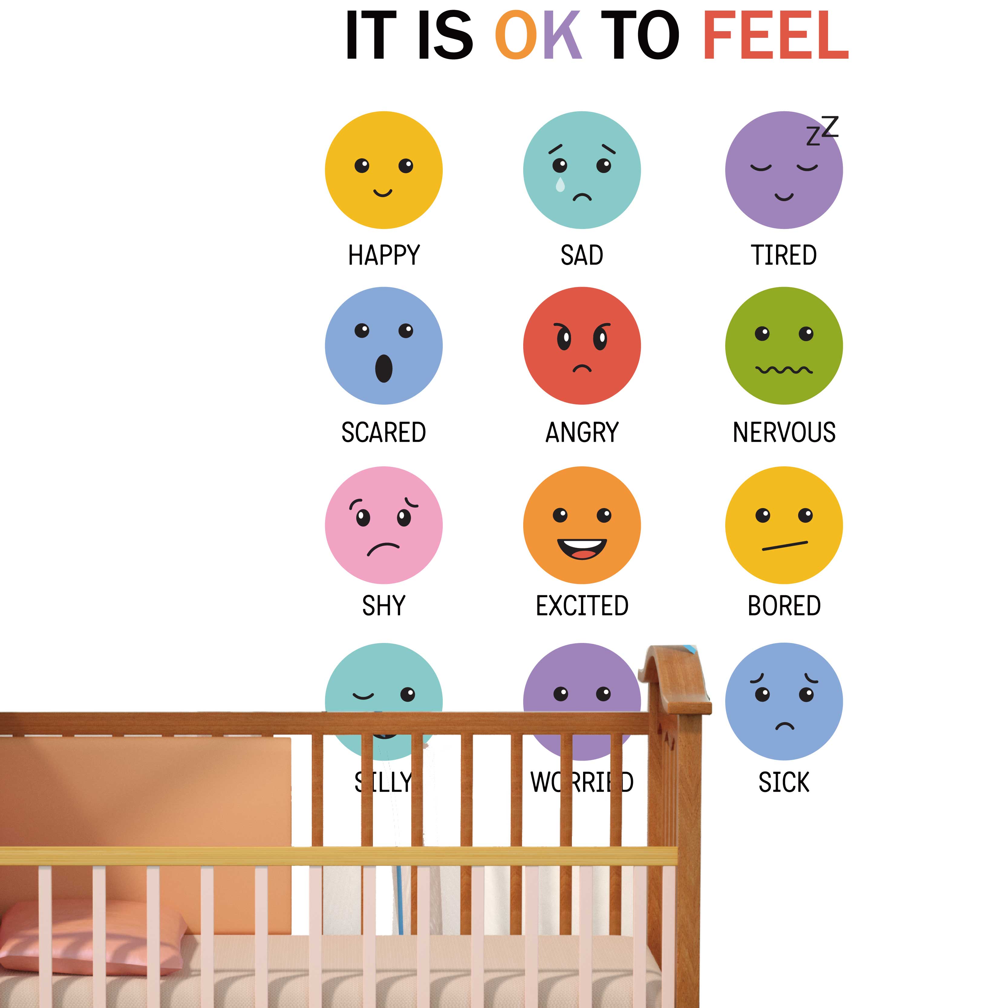 Stiker Dinding Emotikon 3D Ber - Baby Nursery Needs ulasan dan harga