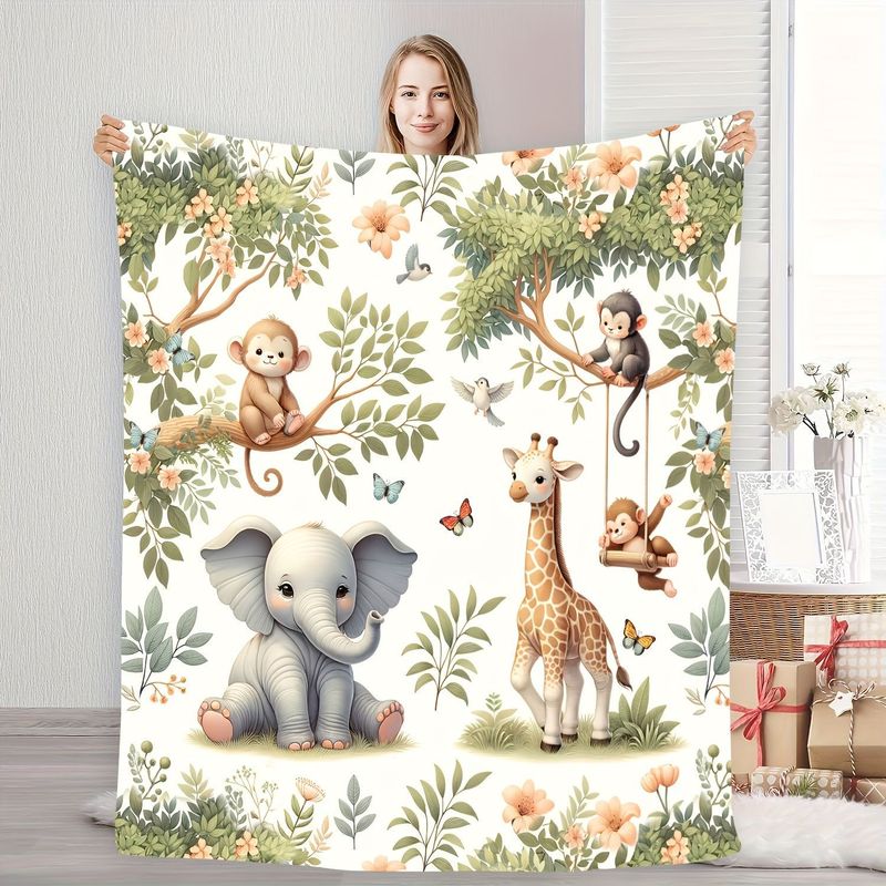 Selimut Bayi Hewan Hutan Cat A - Baby Nursery Jungle ulasan dan harga