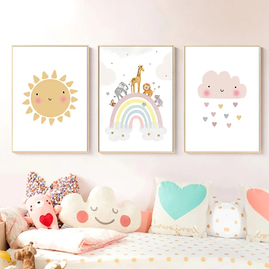 Jerapah Gajah Balon Udara Mata - Baby Nursery Fabric ulasan dan harga