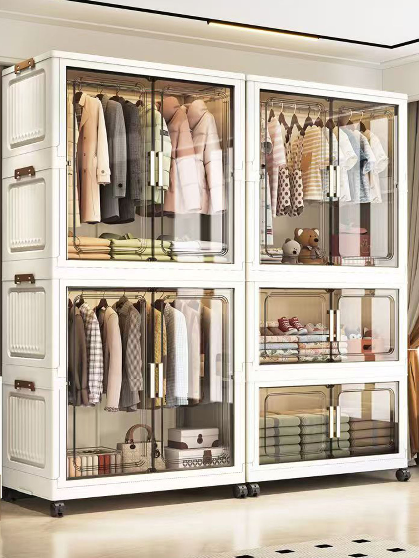Lemari Penyimpanan Plastik Mul - Closet Organizer Baby ulasan dan harga