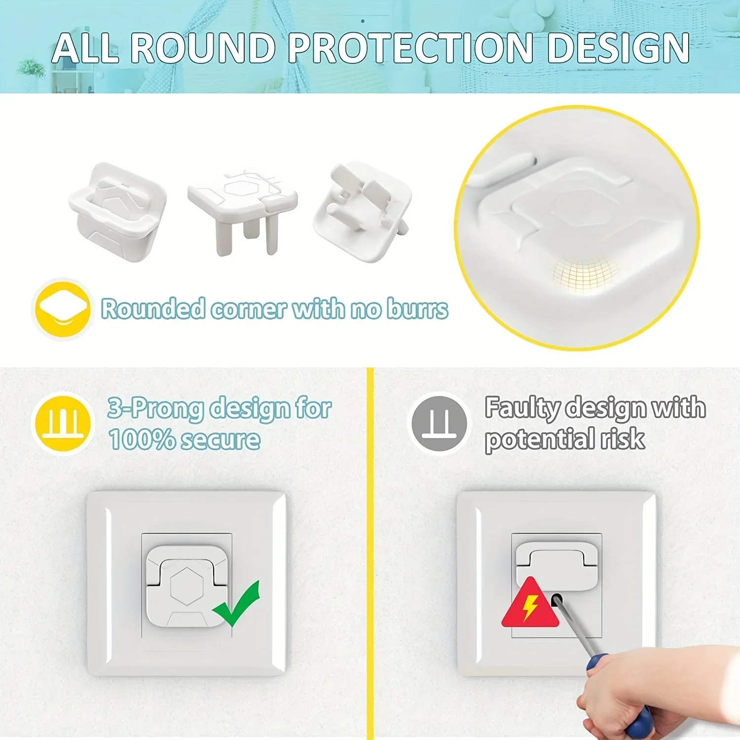 1/3/5/10/20 buah Penutup Stop  - Outlet Cover Childproof ulasan dan harga