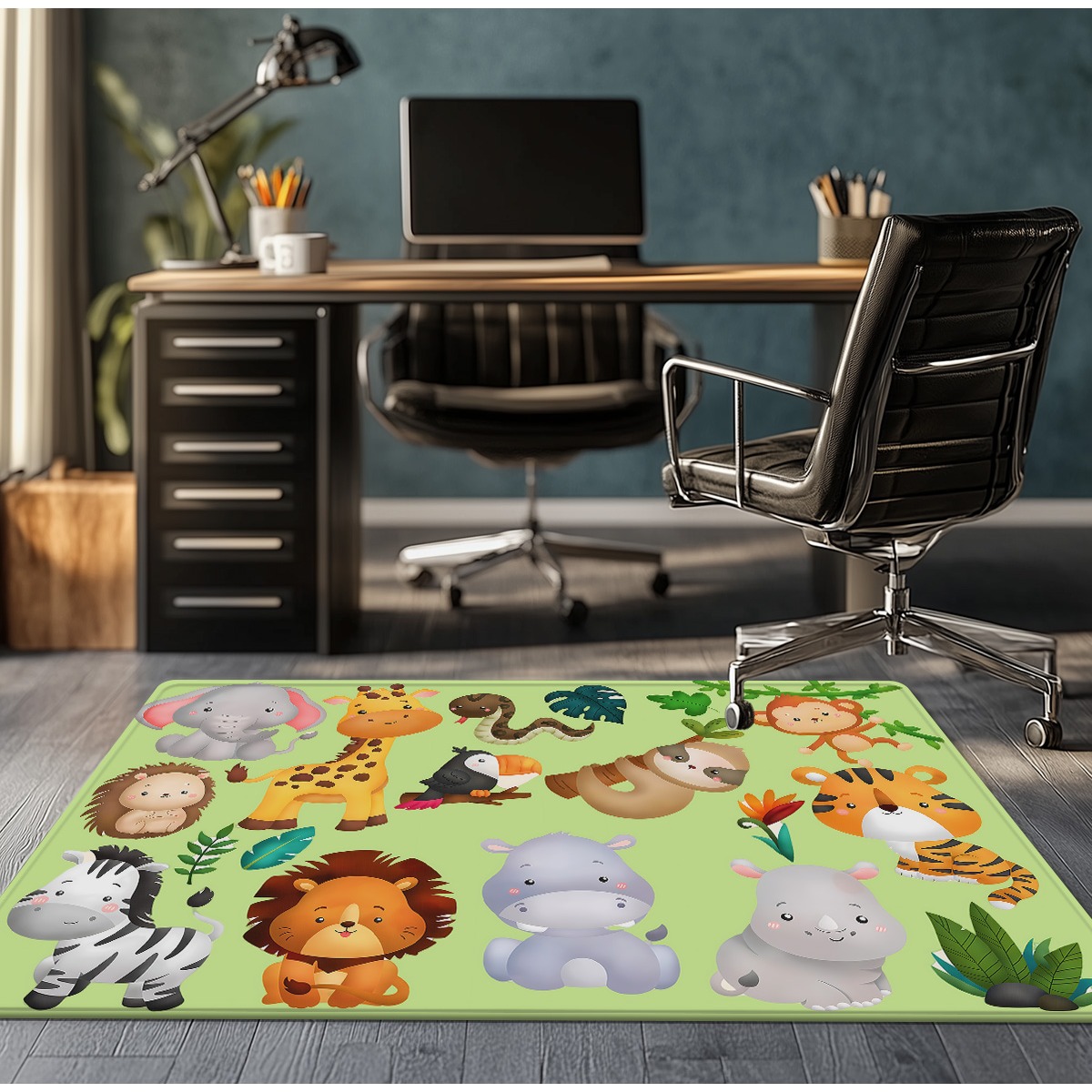Karpet Beludru Kristal Motif H - Baby Nursery Jungle ulasan dan harga