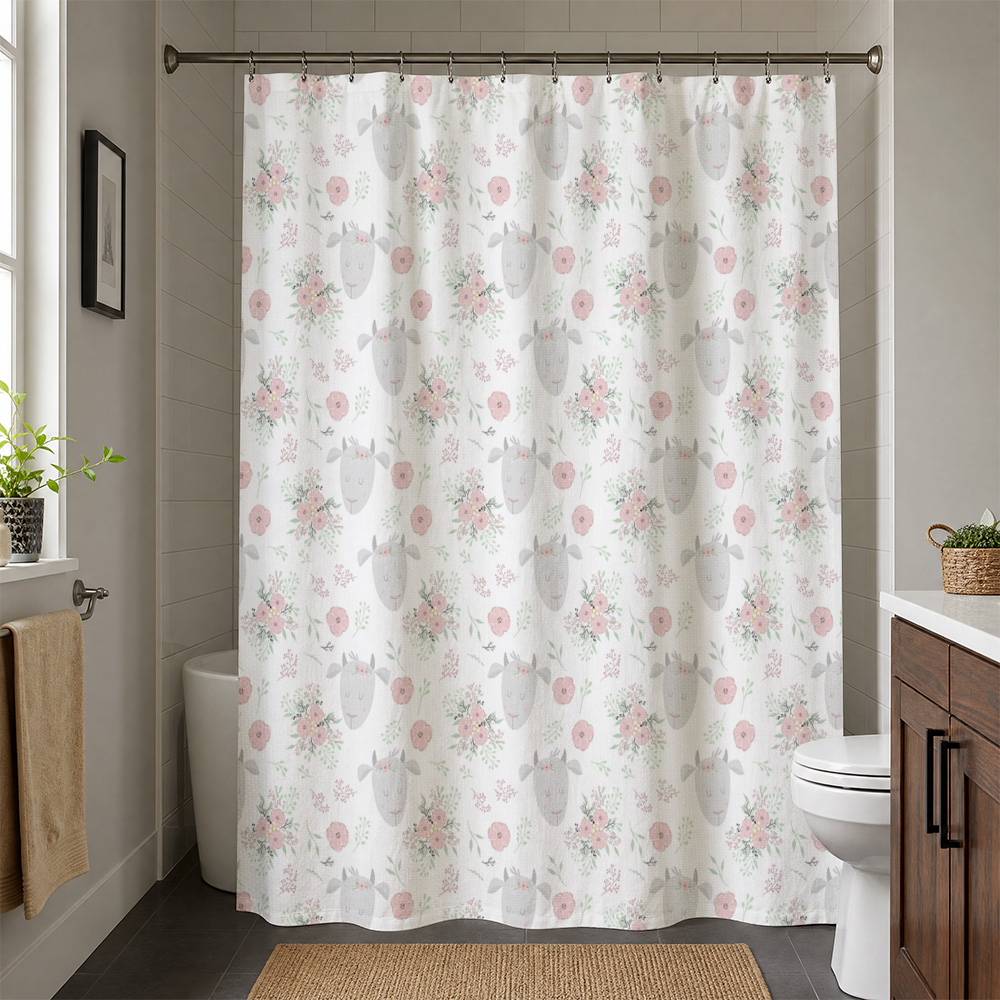 Tirai Mandi Bayi Motif Bunga y - Baby Nursery Accent Wall ulasan dan harga