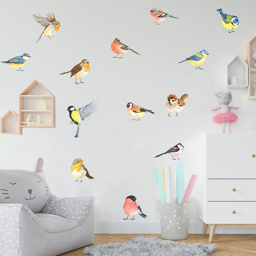 13 buah stiker dinding burung  - Baby Nursery Needs ulasan dan harga