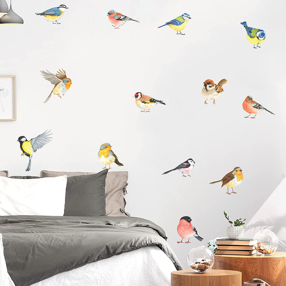 13 buah stiker dinding burung  - Baby Nursery Needs ulasan dan harga