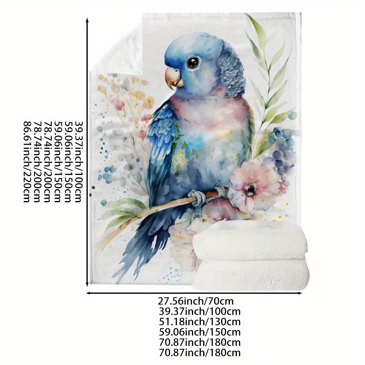 Selimut Motif Burung Beo Aquar - Baby Nursery Accent Wall ulasan dan harga