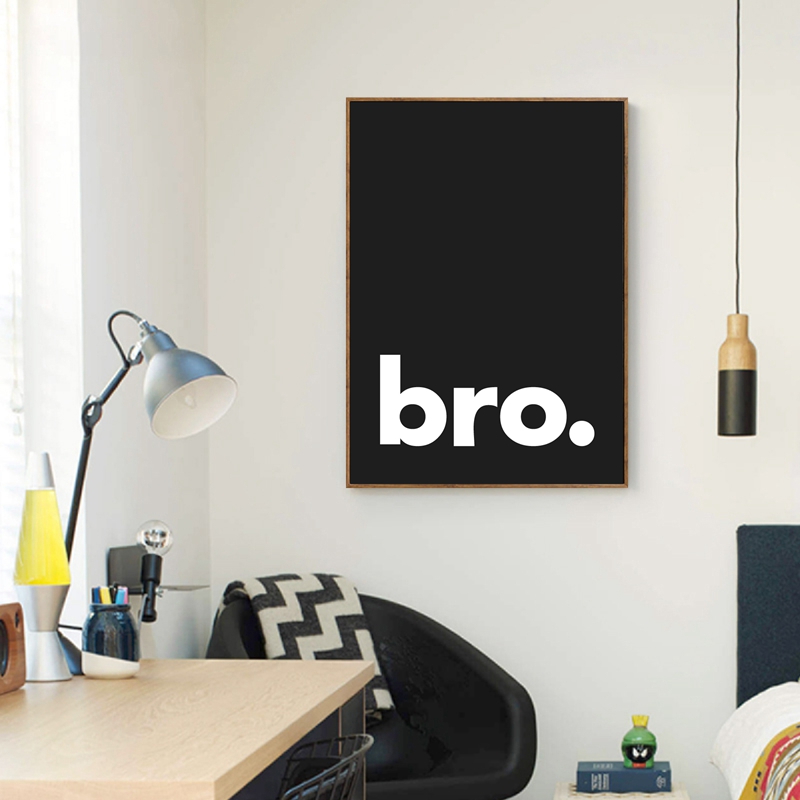 Bro. Poster Tipografi Minimali - Baby Nursery Decor Boy ulasan dan harga