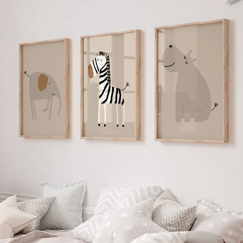 1 Buah Poster Lukisan Kanvas S - Baby Nursery Jungle ulasan dan harga
