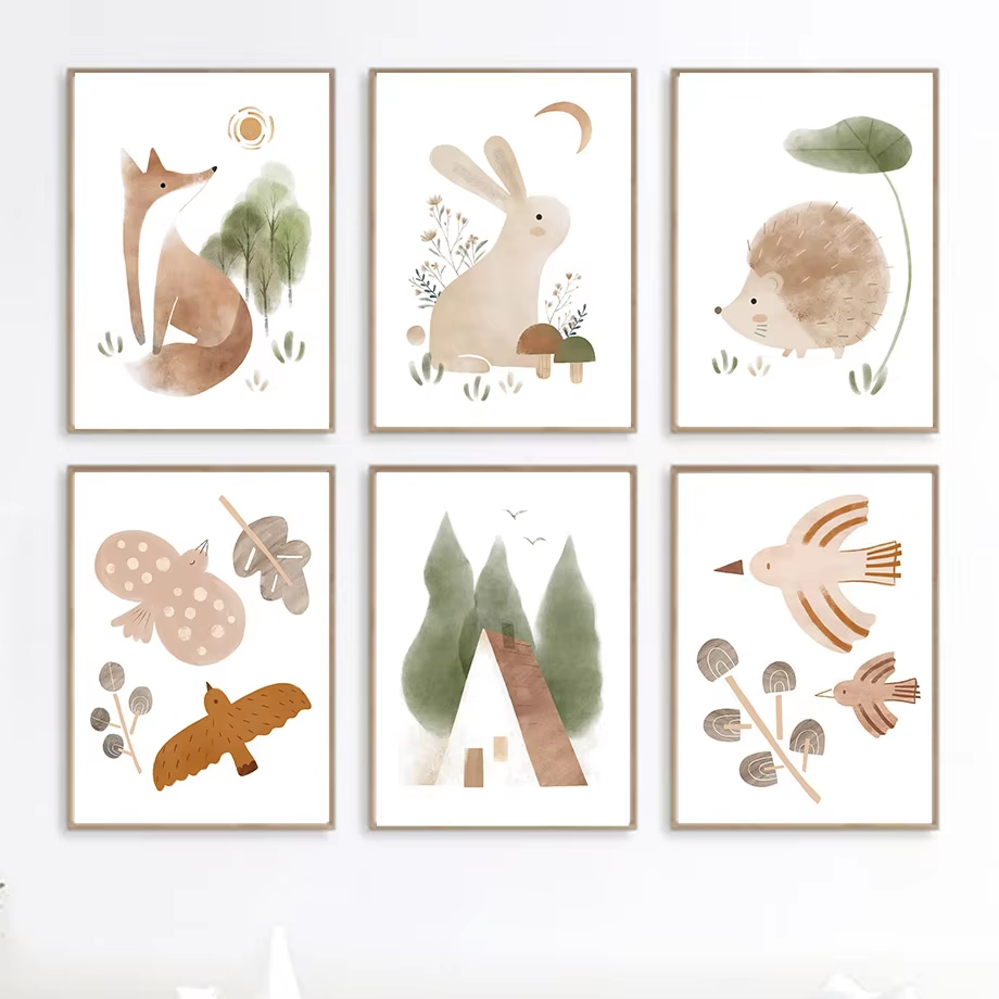 Boho Kelinci Rubah Landak Buru - Baby Nursery Decor Boy ulasan dan harga