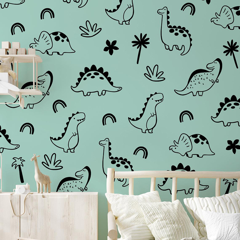 Stiker dinding pelangi pohon d - Baby Nursery Jungle ulasan dan harga