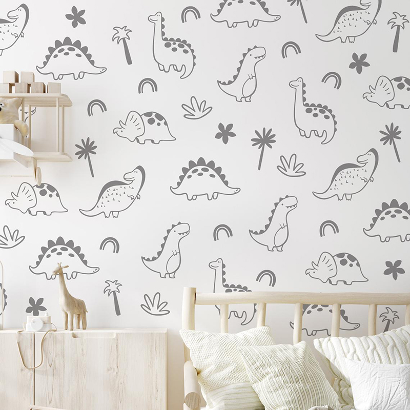 Stiker dinding pelangi pohon d - Baby Nursery Jungle ulasan dan harga