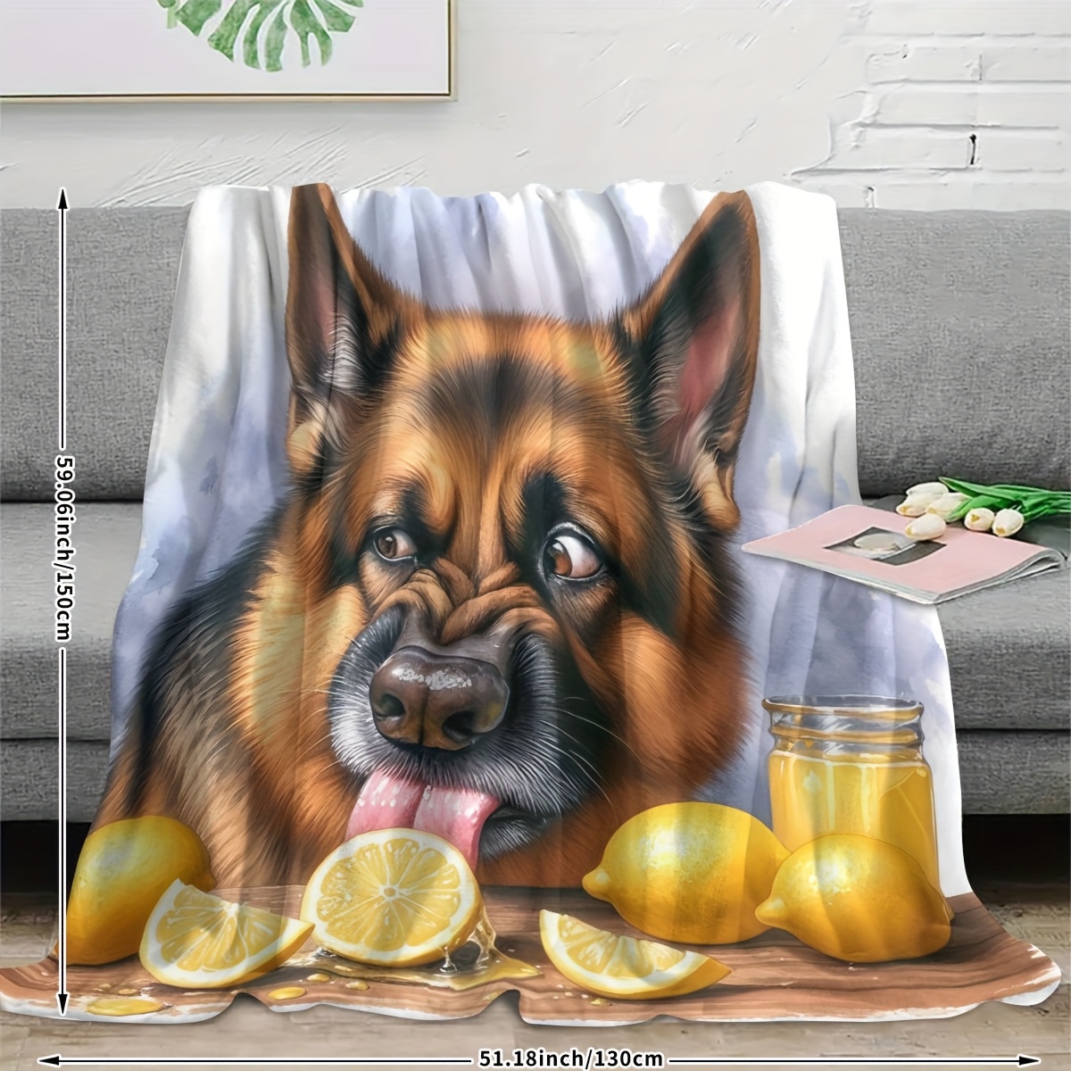 Selimut Motif Potret Anjing Ge - Baby Nursery Fabric ulasan dan harga