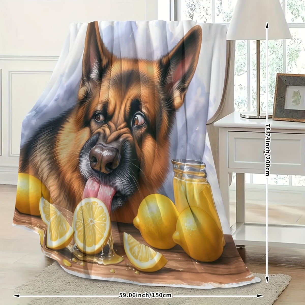 Selimut Motif Potret Anjing Ge - Baby Nursery Fabric ulasan dan harga