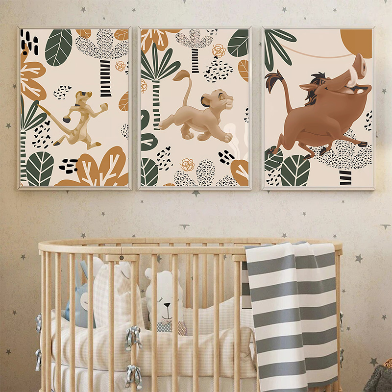 Anak Lion King Boho poster dan - Baby Nursery Fabric ulasan dan harga