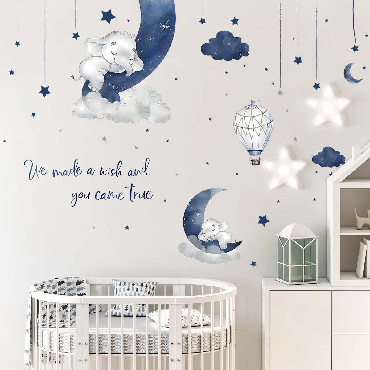 Stiker dinding gajah hewan kar - Baby Nursery Decor Boy ulasan dan harga
