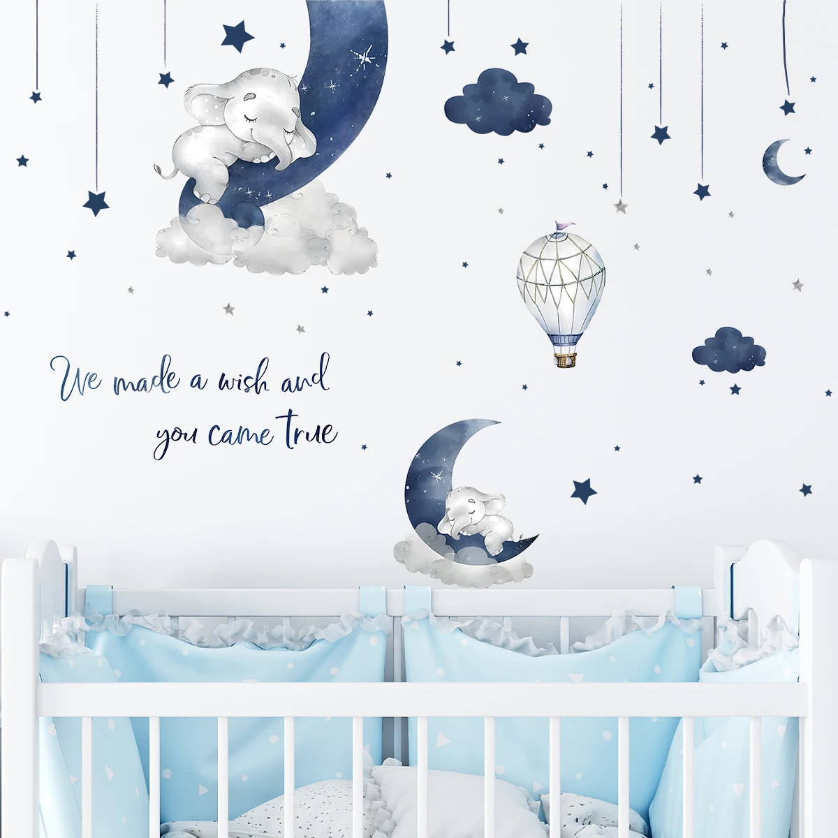 Stiker dinding gajah hewan kar - Baby Nursery Decor Boy ulasan dan harga