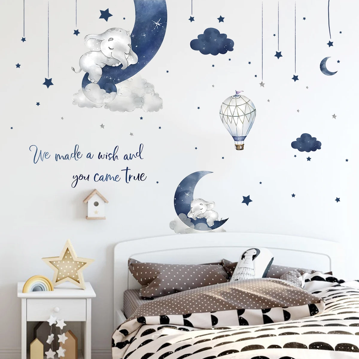 Stiker dinding gajah hewan kar - Baby Nursery Decor Boy ulasan dan harga