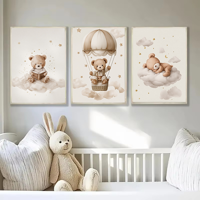 3pcs/set Poster Kanvas Hewan B - Baby Nursery Needs ulasan dan harga