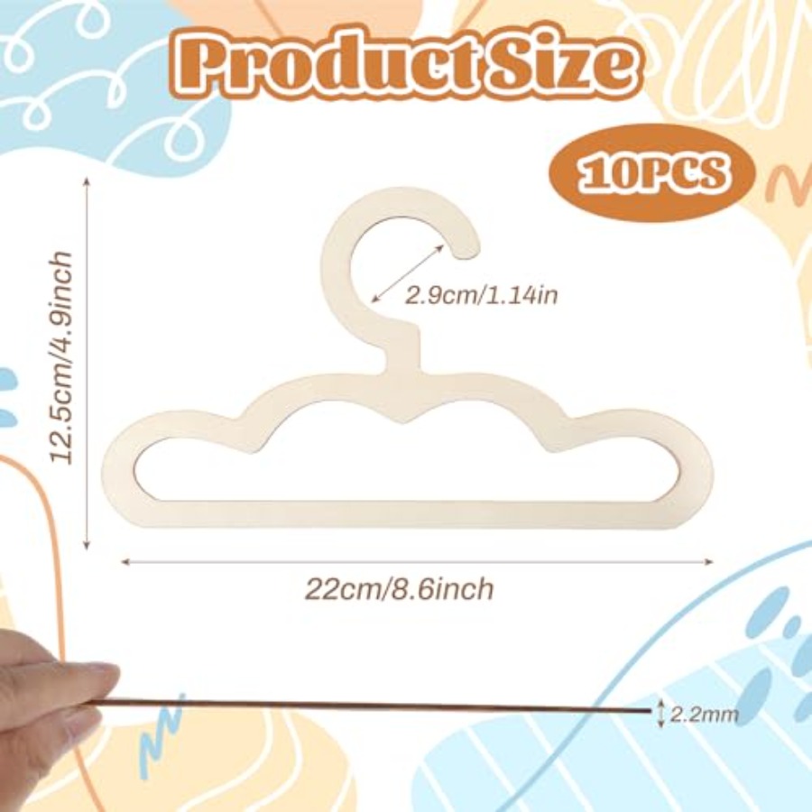 10 Buah Gantungan Kayu untuk L - Closet Organizer Baby ulasan dan harga